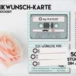 Musikwunschkarten Hochzeit Vorlage Elegant Einladungskarten 50 Musik Wunsch Karten Für Hochzeit