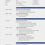 Muster Vorlage Lebenslauf Word Inspiration Muster Lebenslauf Word
