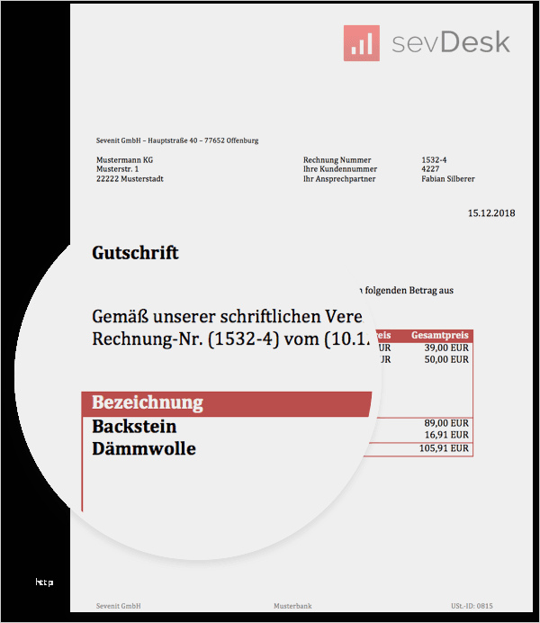 Musterrechnung Kleinunternehmer Word Vorlage Genial Gutschrift Vorlage Muster Zum Gratis Download Für Word