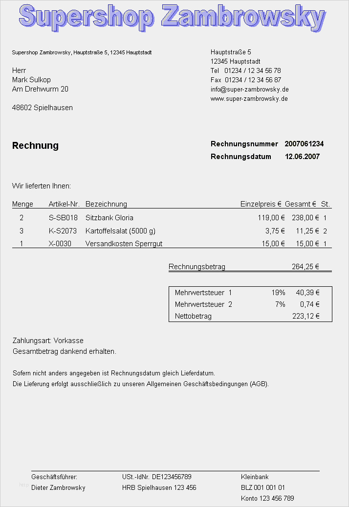 Musterrechnung Kleinunternehmer Word Vorlage Genial Rechnung – Wiktionary