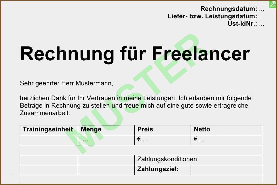 Musterrechnung Kleinunternehmer Word Vorlage Hübsch 10 Rechnung Schreiben Vorlage Freiberufler Vorlagen123
