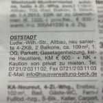 Nachmieter Gesucht Anzeige Vorlage Luxus 4 Zimmer Wohnung In Der Karlsruher Oststadt – Nachmieter