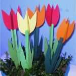 Nähmaschine Basteln Vorlage Neu Bastelvorlagen Ostern 3d Tulpen Aus tonpapier Selber Basteln