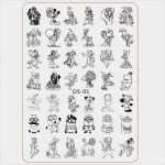 Nail Art Design Vorlagen Angenehm Cartoon Cute Animal Designs Nail Disk Nail Art Image Plate