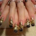 Nail Art Design Vorlagen Großartig French Nägel Fotos Schwarz Gold Bei Anya Kazan