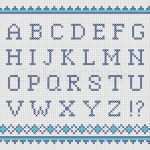 Namen Sticken Vorlagen Elegant Sticken Alphabet Vektorgrafik
