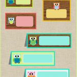 Namensschilder Schule Vorlage Genial Namensschildchen Mit Eulen Frau Locke