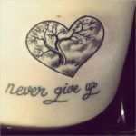 Never Give Up Tattoo Vorlagen Angenehm Tree Of Life Tattoo "never Give Up" In Memory Of My
