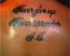 Never Give Up Tattoo Vorlagen Neu Never Give Up Quotes Tattoos Quotesgram