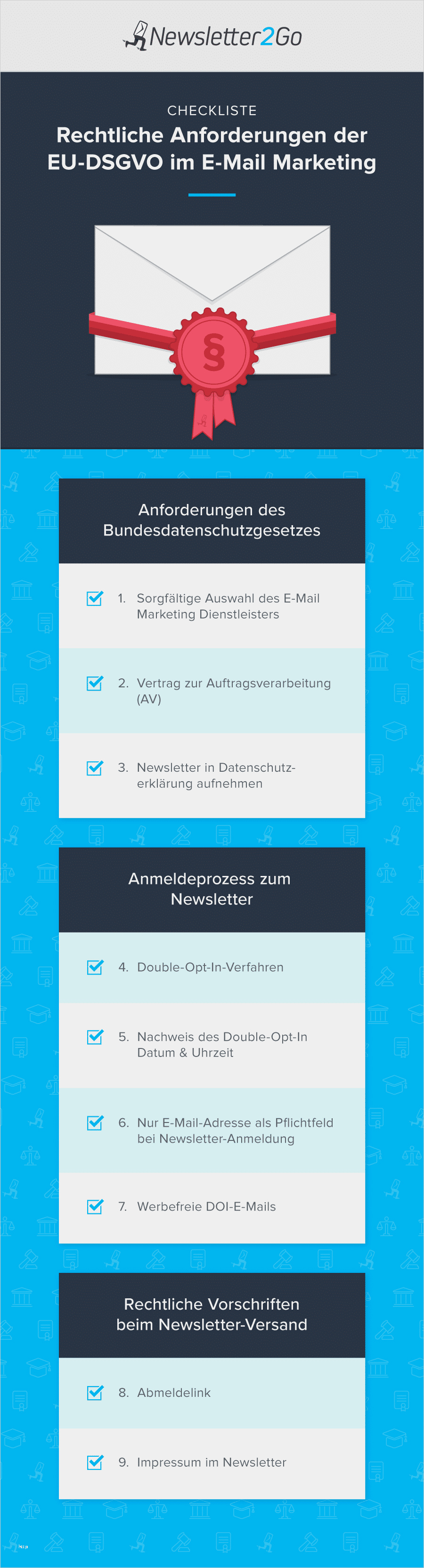 Newsletter Anmeldung Vorlage Inspiration Die Dsgvo Checkliste Für Newsletter Marketing Newsletter2go