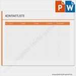 Newsletter Liste Vorlage Wunderbar Vorlage Kontaktliste