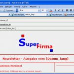 Newsletter Vorlage Outlook Fabelhaft Newsletter Und Personalisierte Serien E Mails Direkt In
