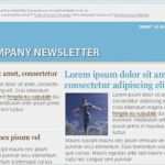 Newsletter Vorlage Outlook Großartig Blaue Email Marketing Newsletter Vorlage