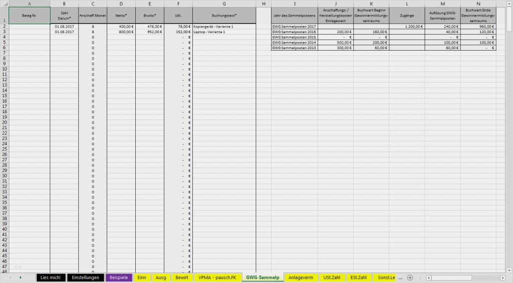 Notenberechnung Excel Vorlage Cool Excel Vorlage Einnahmenüberschussrechnung EÜr Pierre