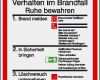 Notfallplan Vorlage Kostenlos Bewundernswert Aushang Brandschutz Verhalten Im Brandfall