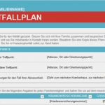 Notfallplan Vorlage Word Hübsch Notfallplan Für Familie