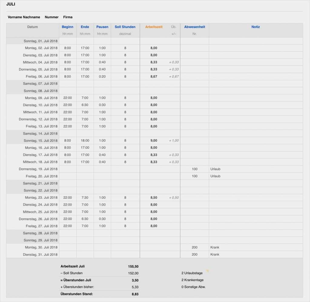 Numbers Vorlagen Zeiterfassung Kostenlos Schön Numbers Vorlage Zeiterfassung Arbeitszeit 2018