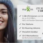 O2 Vertrag Kündigen Rufnummer Mitnehmen Vorlage Gut Maxxim O2 Allnet Flat 1gb Lte Für 6 99€ Im Monat Mtl