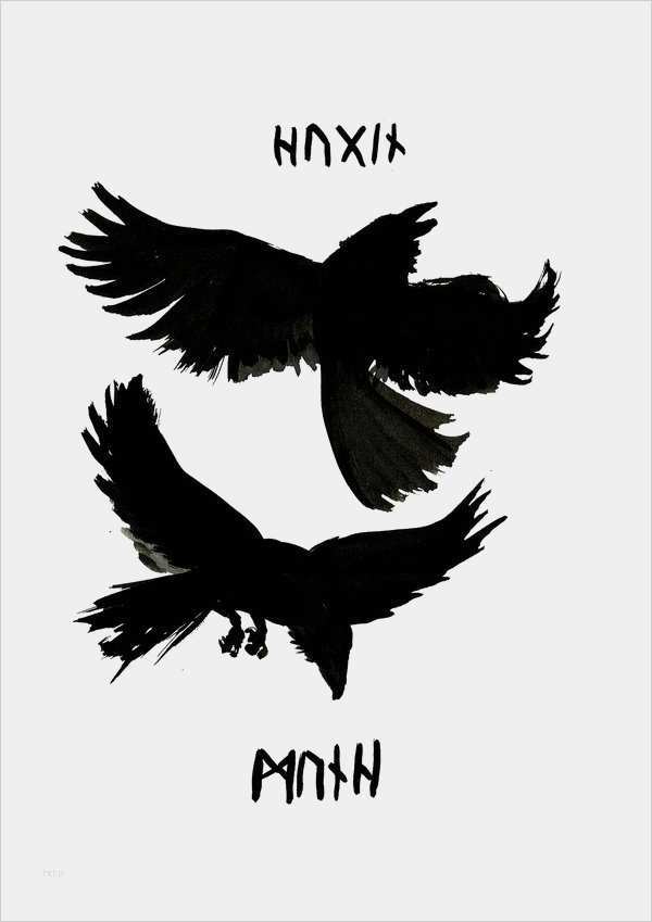 Odins Raben Tattoo Vorlagen Beste Odin S Ravens 2 by Jauda On
