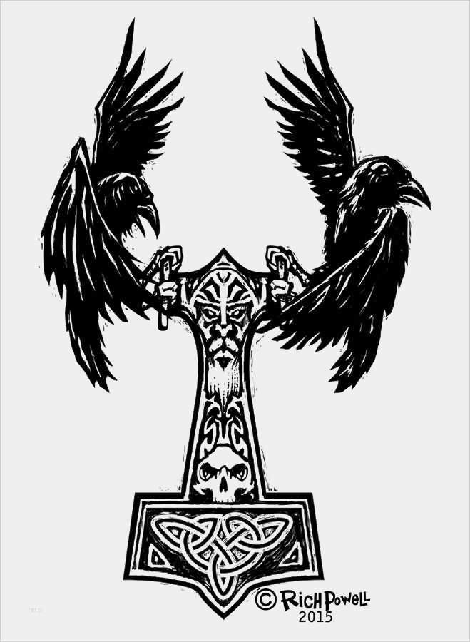 Odins Raben Tattoo Vorlagen Luxus 12 Amazing norse Raven Tattoo Designs