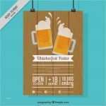 Oktoberfest Flyer Vorlage Cool Plakat Mit Einer Holzstruktur Für Das Oktoberfest
