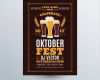 Oktoberfest Plakat Vorlage Kostenlos Erstaunlich Oktoberfest Dunkelbraunes Plakat