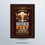 Oktoberfest Plakat Vorlage Kostenlos Erstaunlich Oktoberfest Dunkelbraunes Plakat