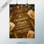 Oktoberfest Plakat Vorlage Kostenlos Inspiration Fantastisches Plakat Mit Holz Hintergrund Für Wiesn