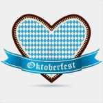 Oktoberfest Vorlagen Plakate Kostenlos Cool Gingerbread Heart with Bavarian Colors for Oktoberfest