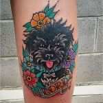Old School Tattoo Vorlagen Elegant Tattoo Oldschool Hund Und Blumen