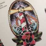 Old School Tattoo Vorlagen Fabelhaft Amsterdam Tattoo Old School Lighthouse Rose
