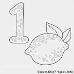 One Com Vorlagen Beste Zahl 1 Mit Zitrone Malvorlage