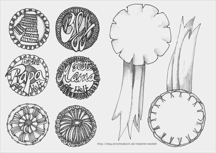 Orden Selber Basteln Vorlage Süß Medaille Zum Muttertag Oder Vatertag Basteln Handmade Kultur