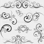 Ornamente Schokolade Vorlage Einzigartig Herunterladen Vektor Scroll ornament — Stockillustration