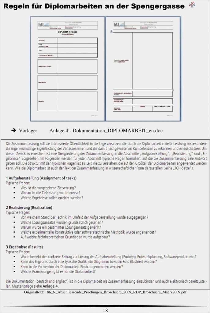 Pages Vorlage Broschüre Fabelhaft Regeln Für Diplomarbeiten Diplomprojekte An Der Htl Wien