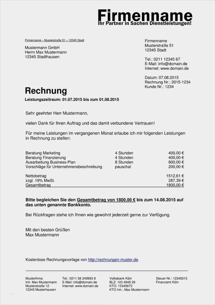 Pages Vorlage Rechnung Kostenlos Cool Rechnungsvorlagen Kostenlos Rechnungsvorlage Für Jeden