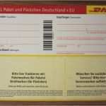 Paketschein Vorlage Pdf Erstaunlich Post Warensendung Mit Päckchenschein Bechriften Dhl