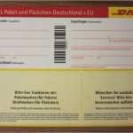 Paketschein Vorlage Word Elegant Dhl Paketschein Paketmarke Post Paket
