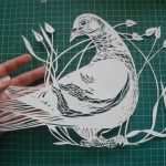 Paper Cutting Vorlagen Luxus Бумажный голубь Paper Dove Бумажная резьба резьба по