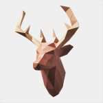 Paper Shape Hirsch Vorlage Gut Papershape Bastelset Für origami Tierköpfe