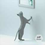 Papercraft Vorlagen Download Angenehm 3d Chat Papercraft Modèle De Pdf 3d Papercraft Animaux Low