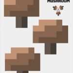 Papercraft Vorlagen Download Erstaunlich Minecraft Brown Mushroom Template