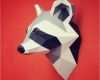 Papercraft Vorlagen Download Hübsch Papercraft Raccoon Head Printable Diy Template by