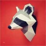 Papercraft Vorlagen Download Hübsch Papercraft Raccoon Head Printable Diy Template by
