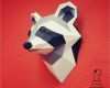 Papercraft Vorlagen Download Hübsch Papercraft Raccoon Head Printable Diy Template