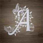 Papercut Vorlagen Elegant Initial Handmade Papercut Unframed