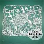 Papercut Vorlagen Luxus Sea Turtles Papercut Template Paper Ink and Knife