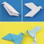 Papier Flechten Vorlagen Anleitungen Cool origami Friedenstaube Basteln Taube Falten Anleitung