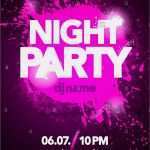 Party Konzept Vorlage Club Bewundernswert Vector Illustration Dance Party Poster Hintergrund Vorlage