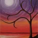 Pastellmalerei Vorlagen Fabelhaft Tree and Moon Painting Sky Galaxy Pinterest